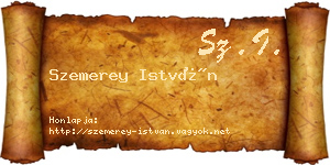 Szemerey István névjegykártya