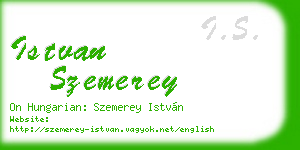 istvan szemerey business card